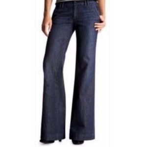 GAP Striped Wide Leg Denim Trousers